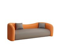 KIBONCY Modern Curved Sectional Sofa Luxury Comfortable for Living Room with Chair, Solid Wood Frame Couch for(A,200cm)