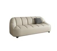 KIBONCY Modern Curved Sectional Sofa Mid-Century Cloud Sofas Couches for Living Room Leather Couch for Small Apartments/Home Offices(B,80x70x65cm)