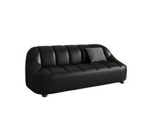 KIBONCY Modern Curved Sectional Sofa Mid-Century Cloud Sofas Couches for Living Room Leather Couch for Small Apartments/Home Offices(D,165x70x65cm)