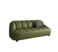 KIBONCY Modern Curved Sectional Sofa Mid-Century Cloud Sofas Couches for Living Room Leather Couch for Small Apartments/Home Offices(A,80x70x65cm)