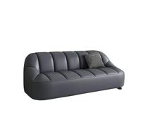 KIBONCY Modern Curved Sectional Sofa Mid-Century Cloud Sofas Couches for Living Room Leather Couch for Small Apartments/Home Offices(E,125x70x65cm)