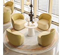 KIBONCY Modern Curved Sofa and Accent Chair Set, 2/3/4 Piece Two-Tone Faux Leather Upholstered Living Room, Luxury Couch for Apartment Office Lounge(B)