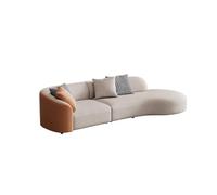 KIBONCY Modern Curved Sofa, Comfortable Living Room Furniture Premium Fabric, Versatile Home Seating Solution Easy to Clean Couch(K)