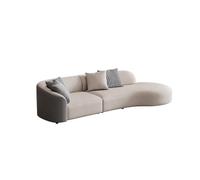 KIBONCY Modern Curved Sofa, Comfortable Living Room Furniture Premium Fabric, Versatile Home Seating Solution Easy to Clean Couch(F)