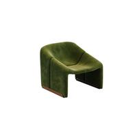 KIBONCY Modern Curved Wave Sofa Set, 210/240/270/300cm Velvet Upholstered Sectional with Single Chair, Sturdy Wood Frame Living Room(A)