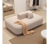 KIBONCY Modern Fabric Modular Accent Sofa, Curved Sectional,Living Room Sofas Comfy Lounge(A,120x100x40cm)