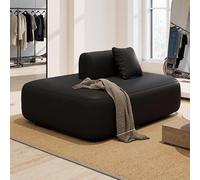 KIBONCY Modern Fabric Modular Accent Sofa, Curved Sectional,Living Room Sofas Comfy Lounge(B,120x100x40cm)