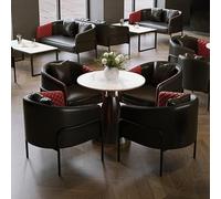KIBONCY Modern Faux Leather Seating Set, Luxury Quilted Sofa, Collection Accent & Armchairs for Lounge(B,80cm)