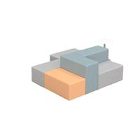 KIBONCY Modern Irregular Waiting Area Sofa Space-Saving Sectional Rounded Edge Stain-Resistant Seating Hotel & Hospital Reception(1)