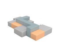 KIBONCY Modern Irregular Waiting Area Sofa Space-Saving Sectional Rounded Edge Stain-Resistant Seating Hotel & Hospital Reception(2)