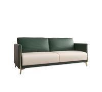 KIBONCY Modern Leather Sofa with Gold Metal Legs,Contemporary Faux with Premium Fabric &, for Living Room(7,175cm)