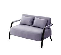 KIBONCY Modern Metal Frame 2 Seater Loveseat, Multi-Color Linen Upholstered Small Sofa Couch for Living Room Bedroom Office Rest Area(C,65cm)