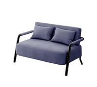KIBONCY Modern Metal Frame 2 Seater Loveseat, Multi-Color Linen Upholstered Small Sofa Couch for Living Room Bedroom Office Rest Area(B,65cm)