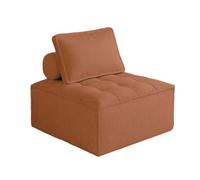 KIBONCY Modern Minimalist Corduroy Accent Chair, Single-Seat Modular Sofa, Single Tufted Seat Cushion, for Small Spaces(C,80x80x40cm)