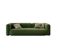 KIBONCY Modern Modular Velvet Couch, 2-4 Seater Oversized Sofa with Square Armrests Low-Profile Upholstered for Home Decor(A)