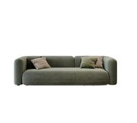 KIBONCY Modern Modular Velvet Couch, 2-4 Seater Oversized Sofa with Square Armrests Low-Profile Upholstered for Home Decor(F)