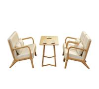 KIBONCY Modern Nordic Style Upholstered Sofa & Coffee Table Set, 2-4-Seater Reception Lounge Furniture for Business Office, Western Restaurant, Cafe, Hotel Lobby(3)