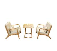 KIBONCY Modern Nordic Style Upholstered Sofa & Coffee Table Set, 2-4-Seater Reception Lounge Furniture for Business Office, Western Restaurant, Cafe, Hotel Lobby(1)