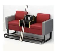 KIBONCY Modern Pool Spectator Sofa Set, Heavy Duty Metal Frame Billiard Watching Chair with Footrest Storage Table for Snooker Club Home Basement(C)