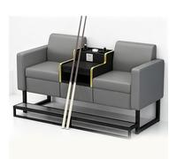 KIBONCY Modern Pool Spectator Sofa Set, Heavy Duty Metal Frame Billiard Watching Chair with Footrest Storage Table for Snooker Club Home Basement(B)