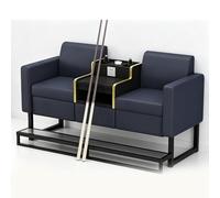 KIBONCY Modern Pool Spectator Sofa Set, Heavy Duty Metal Frame Billiard Watching Chair with Footrest Storage Table for Snooker Club Home Basement(E)