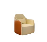 KIBONCY Modern PU Leather Accent Chair, Upholstered Armchair with Pillow, Comfy Single Sofa for Living Room(B)