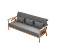 KIBONCY Modern Single Fabric Armchair, Wooden Frame Accent Chair with Cushions Versatile 3-Seater Sofa &, for Bedroom, Living Room(A,138cm)