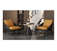 KIBONCY Modern Single Seating Set - Leisure Sofa Chair with Side Table for Salon VIP Lounge Hotel Lobby KTV Reception Office Waiting Area(Set,F)