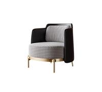 KIBONCY Modern Single Soft Sofas for Living Room Mid Century Accent Chairs,Upholstered Chair for Bedroom with Golden Metal Legs(B)