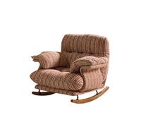 KIBONCY Modern Upholstered Rocking Chair with Ottoman, Comfy Chenille Fabric Glider Rocker Oversized with for Nursery & Living Room(E)
