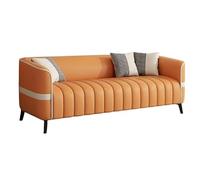 KIBONCY Modern Vertical Channel Tufted Faux Leather Loveseat Sofa,Upholstered Accent Couch, Small Space Living Room Furniture for Apartment(D,205cm)
