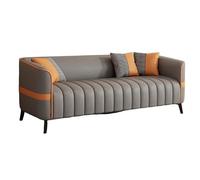 KIBONCY Modern Vertical Channel Tufted Faux Leather Loveseat Sofa,Upholstered Accent Couch, Small Space Living Room Furniture for Apartment(B,148cm)