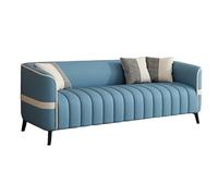 KIBONCY Modern Vertical Channel Tufted Faux Leather Loveseat Sofa,Upholstered Accent Couch, Small Space Living Room Furniture for Apartment(E,148cm)