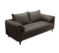 KIBONCY Modern Wide Armrest Sofa, Pet Friendly Waterproof Faux Leather Loveseat Couch, Comfort Small for Living Room Apartment Office