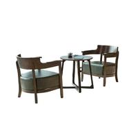 KIBONCY Modern Wooden Armchair & Coffee Table Set, Ergonomic Upholstered Water-Resistant Cushions for Living Room Reading(7)