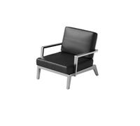 KIBONCY Moderno Conjunto Industrial De Muebles De Barra De Acero Inoxidable, Elegante Sofá De Cuero Negro Y Mesa De Comedor Rectangular For Café, Bistró, Salón De Música, Pub(B)