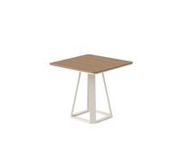 KIBONCY Moderno Juego De Salón Al Aire Libre con Marco De Aluminio, Tablero De Madera Y Sofá Acolchado Transpirable For Patio, Jardín, Cafetería, Bistró, Balcón, Terraza, Colección De Muebles(F)