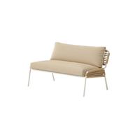 KIBONCY Moderno Juego De Salón Al Aire Libre con Marco De Aluminio, Tablero De Madera Y Sofá Acolchado Transpirable For Patio, Jardín, Cafetería, Bistró, Balcón, Terraza, Colección De Muebles(B)