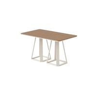 KIBONCY Moderno Juego De Salón Al Aire Libre con Marco De Aluminio, Tablero De Madera Y Sofá Acolchado Transpirable For Patio, Jardín, Cafetería, Bistró, Balcón, Terraza, Colección De Muebles(G)