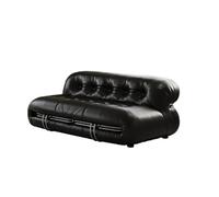 KIBONCY Modular Cloud Sofa, Faux Leather 3-Seater with High-Density Foam 2 Seater Loveseat and Accent Chair, for Living Room(B)