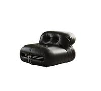 KIBONCY Modular Cloud Sofa, Faux Leather 3-Seater with High-Density Foam 2 Seater Loveseat and Accent Chair, for Living Room(A)