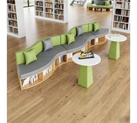KIBONCY Modular Curved Library Sofa, Creative Curved Sofa Set for Office For Bookstore and Lobby(B)