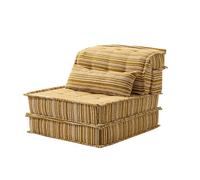KIBONCY Modular Floor Sofa, Chenille Tufted Armless Chair for Living Room Stackable Cushion, Convertible Sleeper for Small Spaces(H)