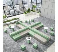 KIBONCY Modular Reception Sofa Set, Commercial Lobby Lounge Seating, For Relaxed Settings,for Office Waiting Area & Client Lounge(I)