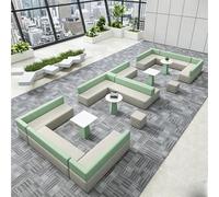 KIBONCY Modular Reception Sofa Set, Commercial Lobby Lounge Seating, For Relaxed Settings,for Office Waiting Area & Client Lounge(J)