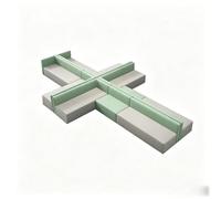 KIBONCY Modular Reception Sofa Set, Commercial Lobby Lounge Seating, For Relaxed Settings,for Office Waiting Area & Client Lounge(F)