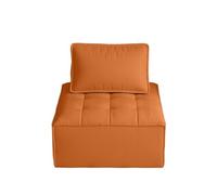 KIBONCY Modular Single Sofa Chair, Corduroy/Tech Cloth Upholstered Cube Seat with Adjustable Back Pillow, Accent for Living Room Bedroom(G,60x60x40cm)