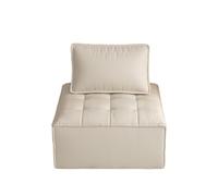 KIBONCY Modular Single Sofa Chair, Corduroy/Tech Cloth Upholstered Cube Seat with Adjustable Back Pillow, Accent for Living Room Bedroom(E,80x80x40cm)