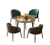 KIBONCY Multi-Color Dining Set, Two-Tone Design & Compact Size 5-Piece Modern Bistro,Heavy-Duty Construction & Easy-to-Clean Materials(F)