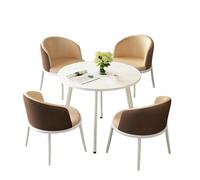 KIBONCY Multi-Color Dining Set, Two-Tone Design & Compact Size 5-Piece Modern Bistro,Heavy-Duty Construction & Easy-to-Clean Materials(K)